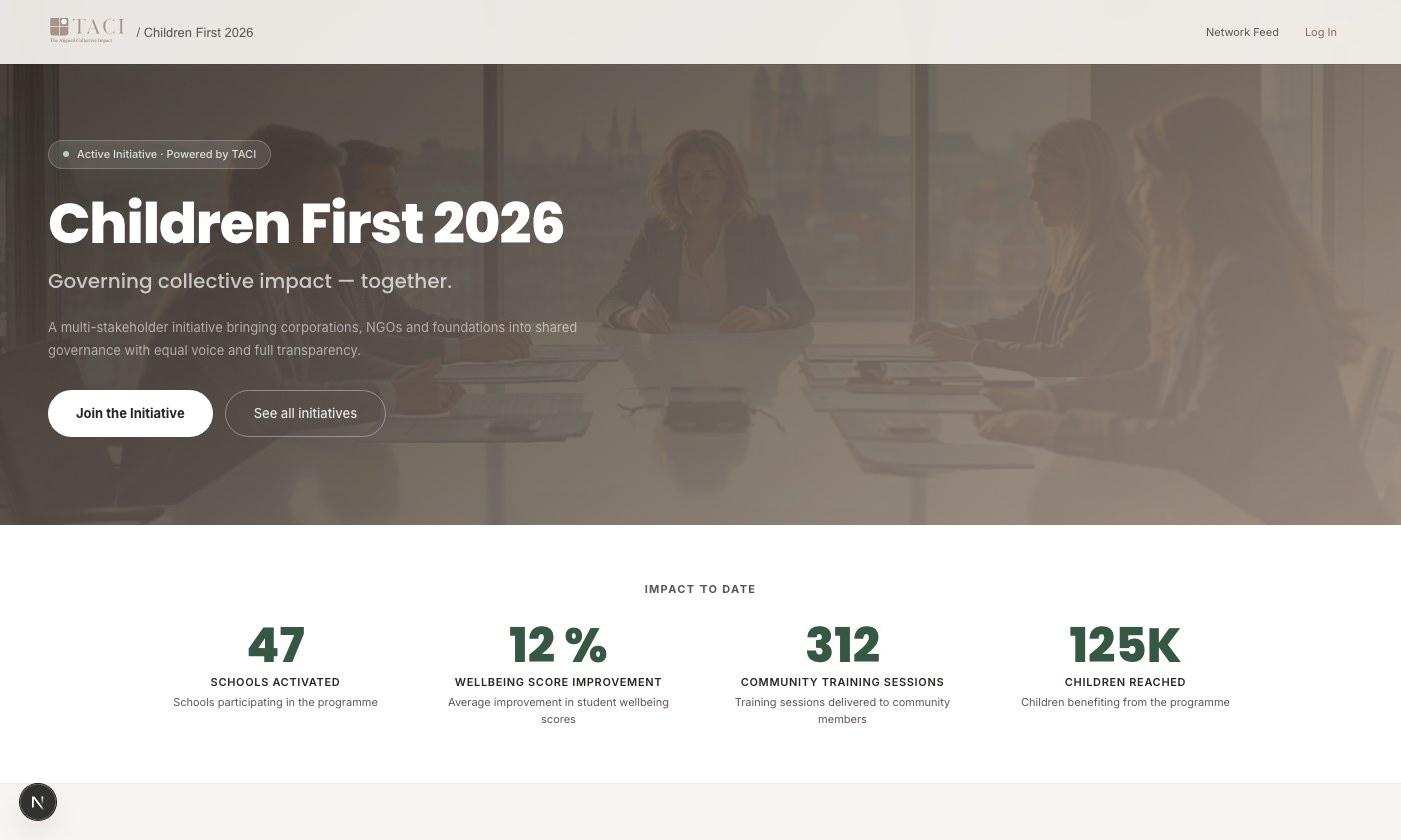 Initiative Microsite